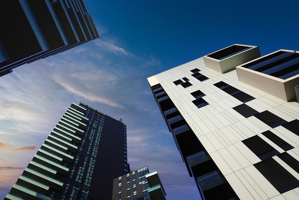 office building, skyscraper, keys, real estate management