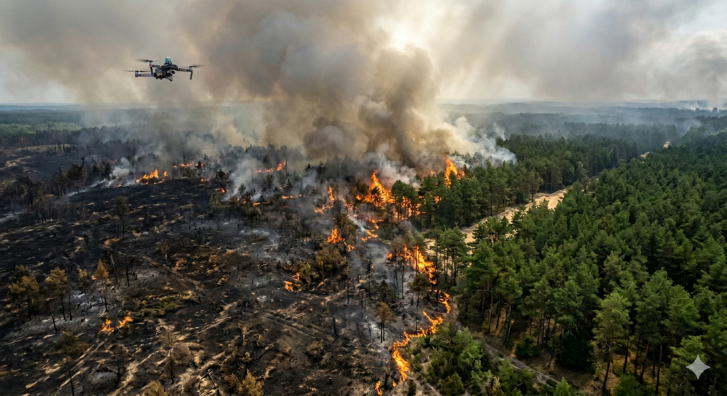 Waldbrand in Jüterbog